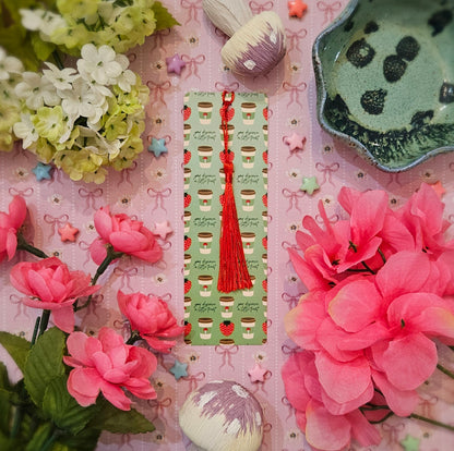 Strawberry Matcha Bookmark