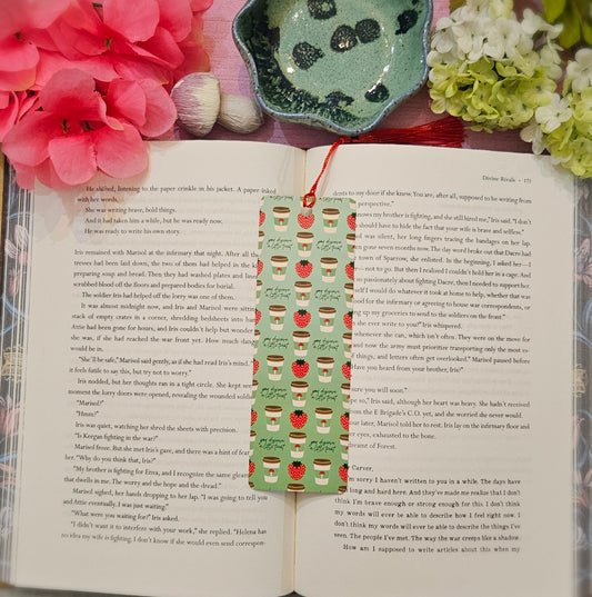 Strawberry Matcha Bookmark